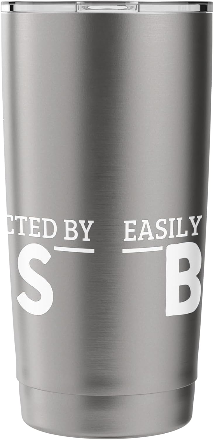 Easily Distracted By Bugs Pest Control Funny Exterminator Stainless Steel Insulated Tumbler