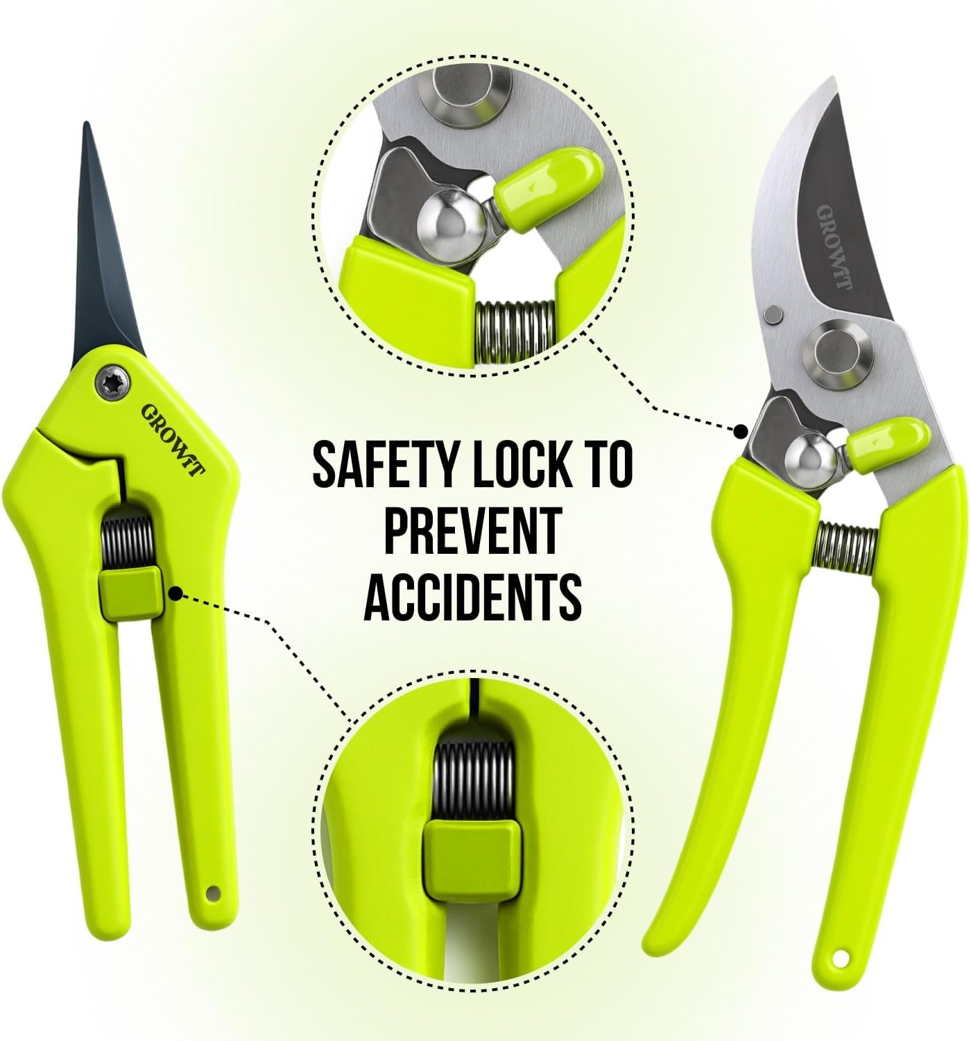 2-Pack Stainless Steel Gardening Scissors, Pruning Shears and Clippers