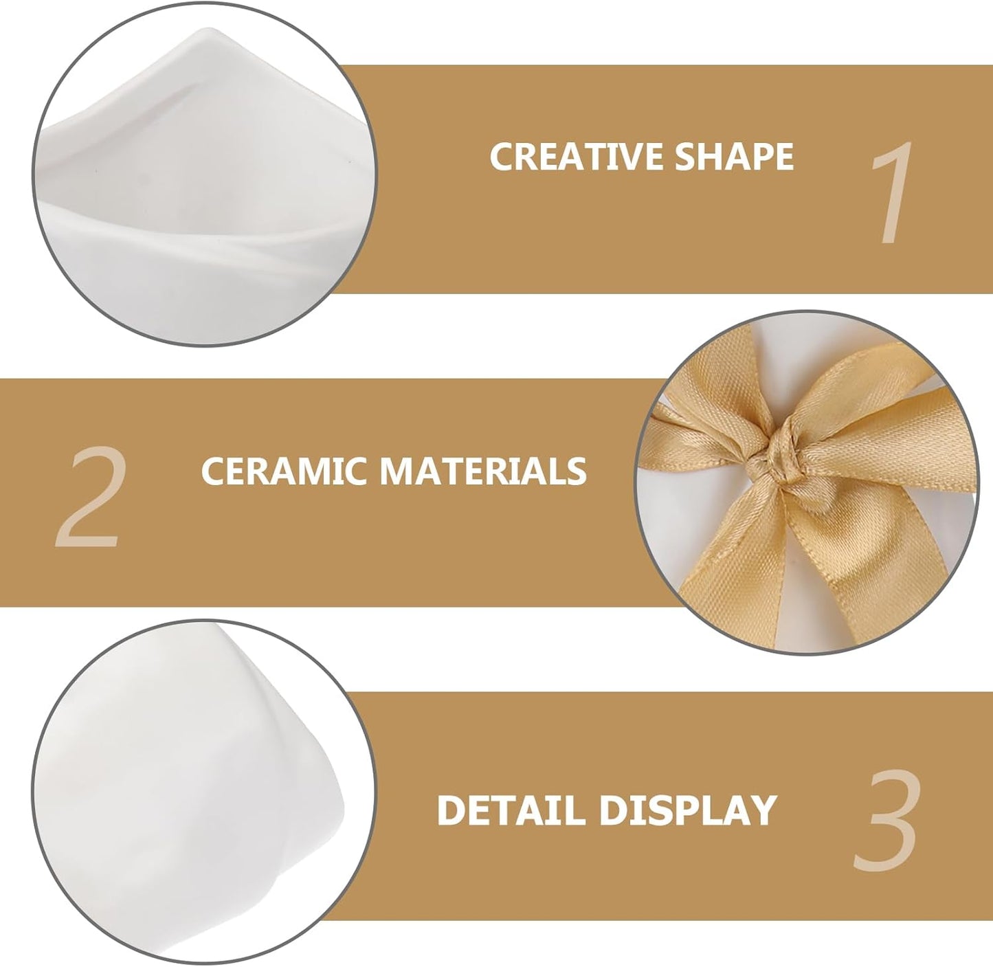 BESTOYARD Delicate Ceramic Flower Vase White Desktop Planter Creative Home Décor Pot for Living Room Table Decoration