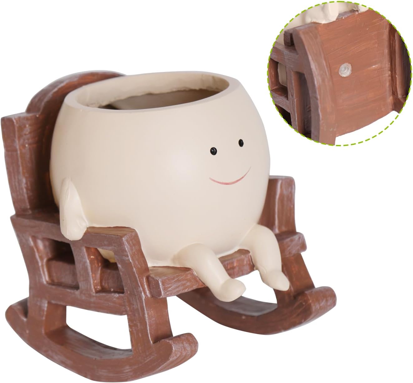 Smily Face Planter Pot Cute Resin Flower Head Planters for Indoor Outd