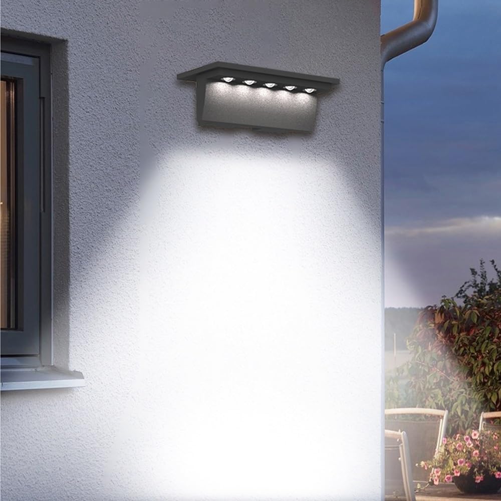 2PCS 5LED Outdoor Solar Led Light Terrace Lights Wall Lamp Fixtures Garden Decoration Street Lighting Waterproof Step Lights(RGB,5LED 2PC)