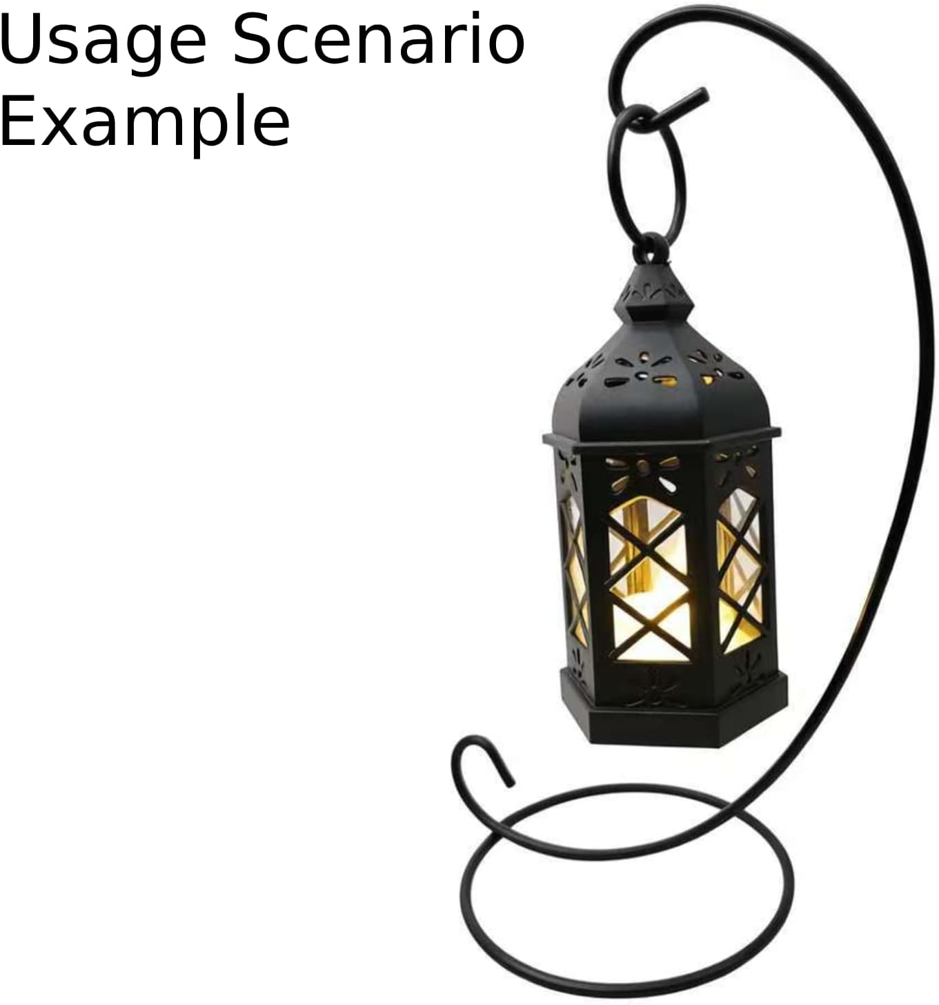 9 Inches Tall Ornament Display Stand, Tabletop Ornament Hanger, Iron Hanging Stand Rack Holder，Air Plant Holder, Terrariums Hanger, Black Iron Wire Hanging Hook for Christmas Halloween Decoration, Festivals Ornament, Wedding, Party Decor, Glass Globe Terr