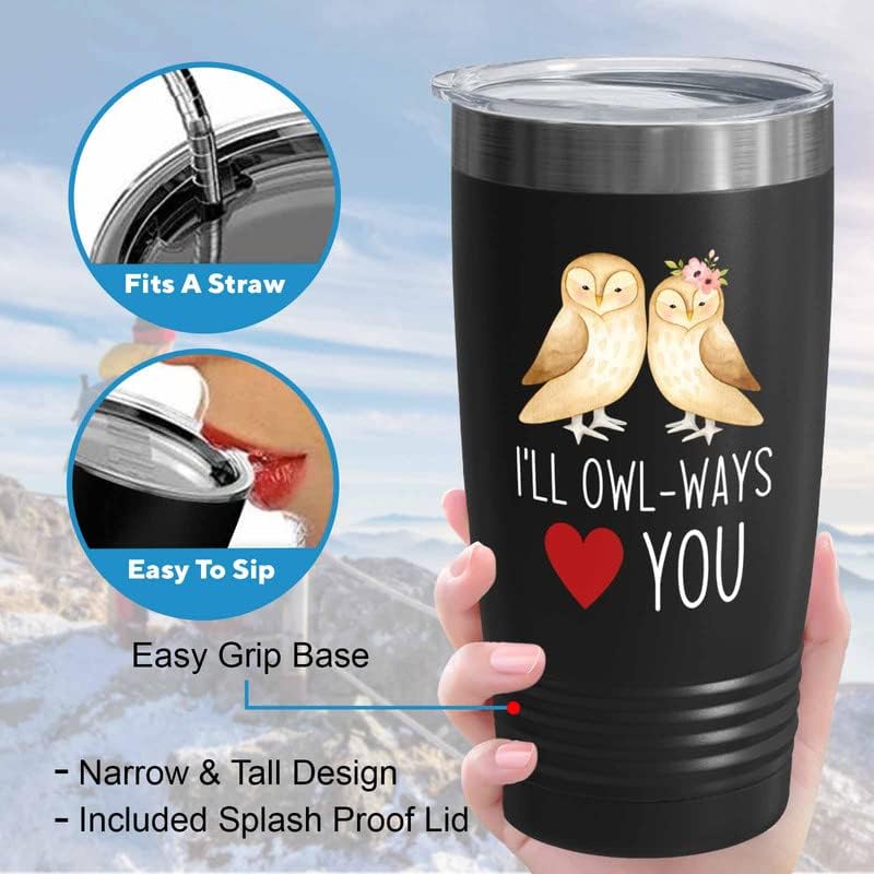 Bird Lover Coral Edition Viking Tumbler 20oz - I'll owl-Ways Love You - Hummingbird Nest Cage Parrot Dad Gardening Outdoor Birdwatcher Feeder