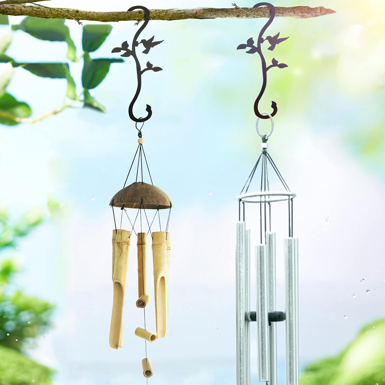 Hummingbird Bird Feeder Hanger Hooks for Outdoors Hanging, Shepherds H