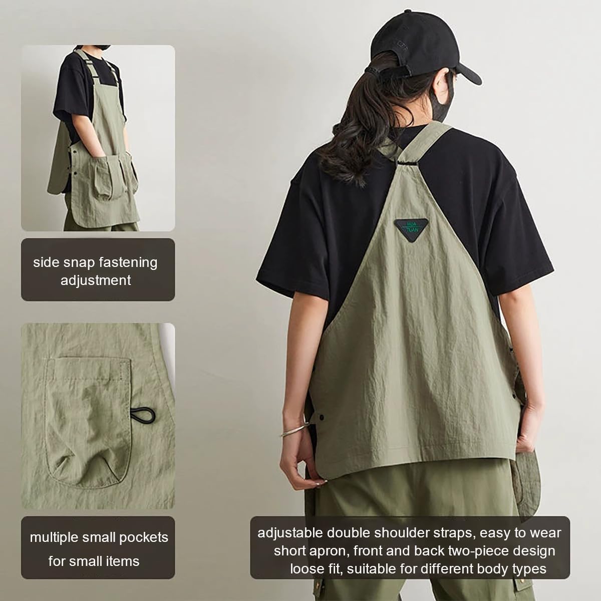 Nanxson Lightweight Apron for Women with Pockets Adjustable Work Apron