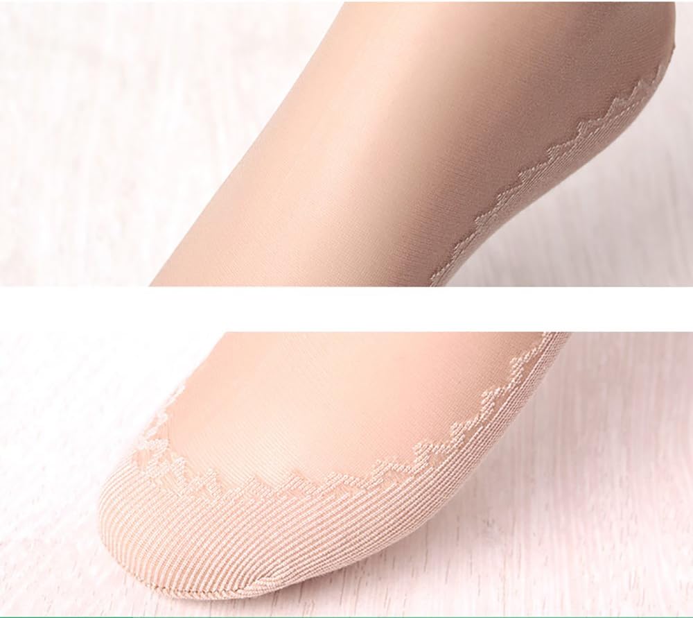 Women's 12 Pairs Silky Anti-Slip Cotton Sole Sheer Ankle High Tights H