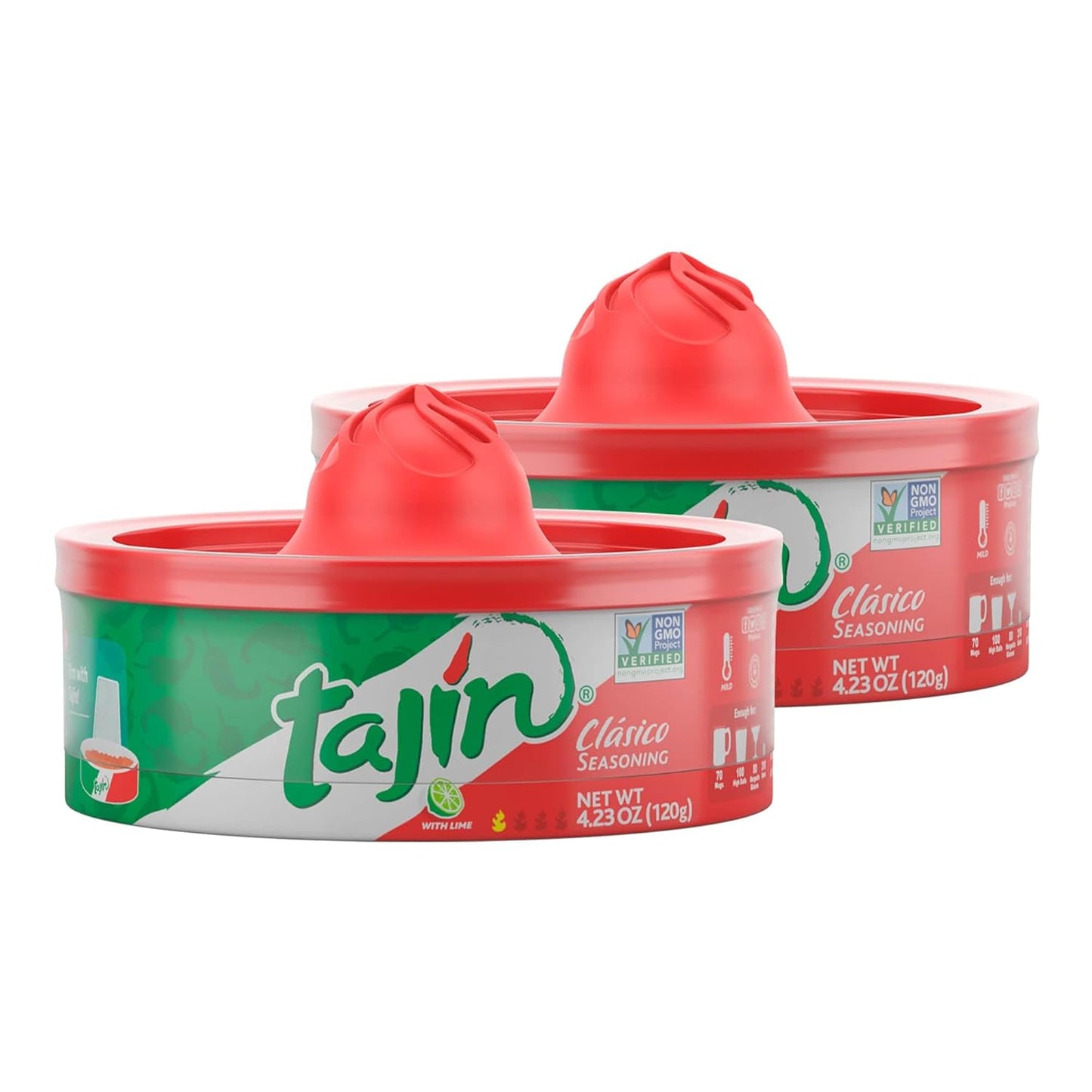 Tajin Clásico Chile Lime Seasoning Rimmer 4.23 oz, Cocktail Glass Rimm
