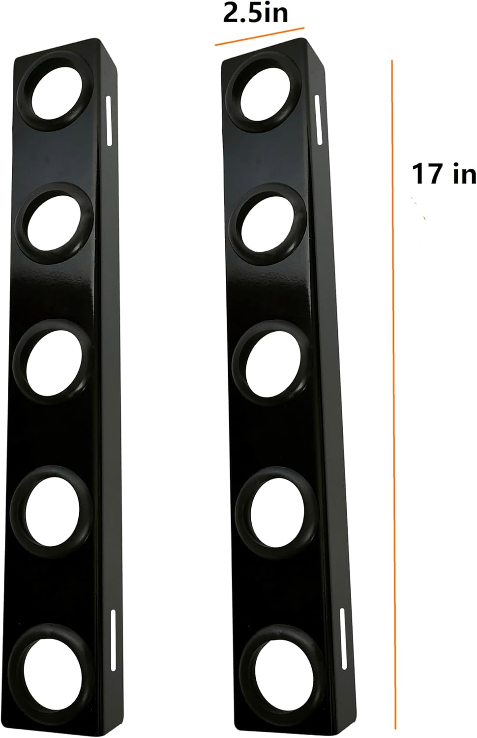 Landscape Hand Trailer Rack for Law Equipment, 5 Holes Hand Tool Storage Holder with Rubber Grommets and Mounting Hardware for Shovels, Rakes, Holes, Pickaxes and Other Straight Handel Tools