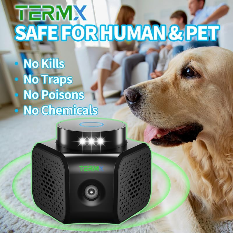 Ultrasonic Pest Repeller Indoor 4 Modes No Touch Solution Pest Repelle