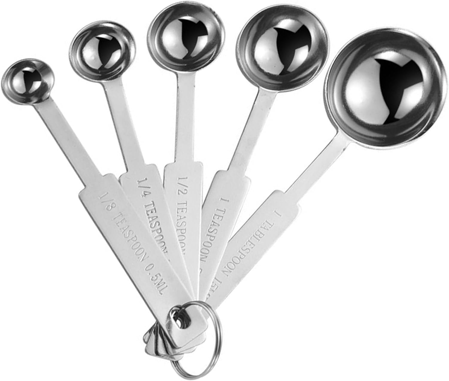 5PCS OstWony Measuring Spoons Set, Includes 1/8 tsp, 1/4 tsp, 1/2 tsp,