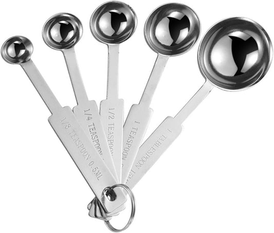 5PCS OstWony Measuring Spoons Set, Includes 1/8 tsp, 1/4 tsp, 1/2 tsp,