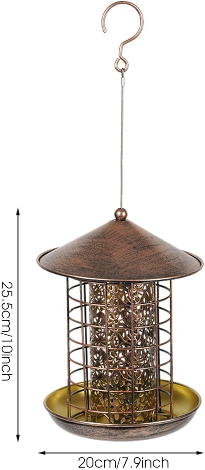 Winter Bird Feeders for Outside, Weatherproof Metal Squirrel-Proof Han