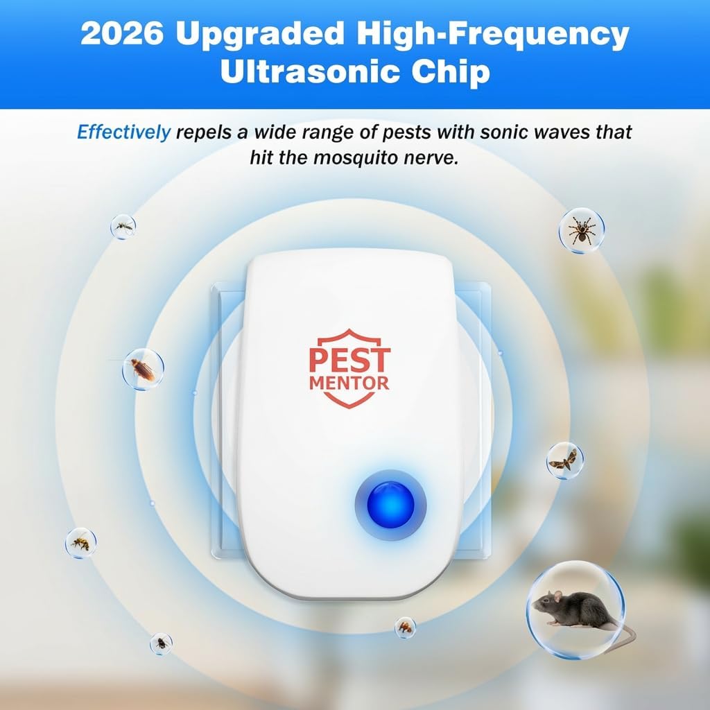 Ultrasonic Pest Repeller 10 Pack, 2026 Upgraded Electronic Plug-in Ins