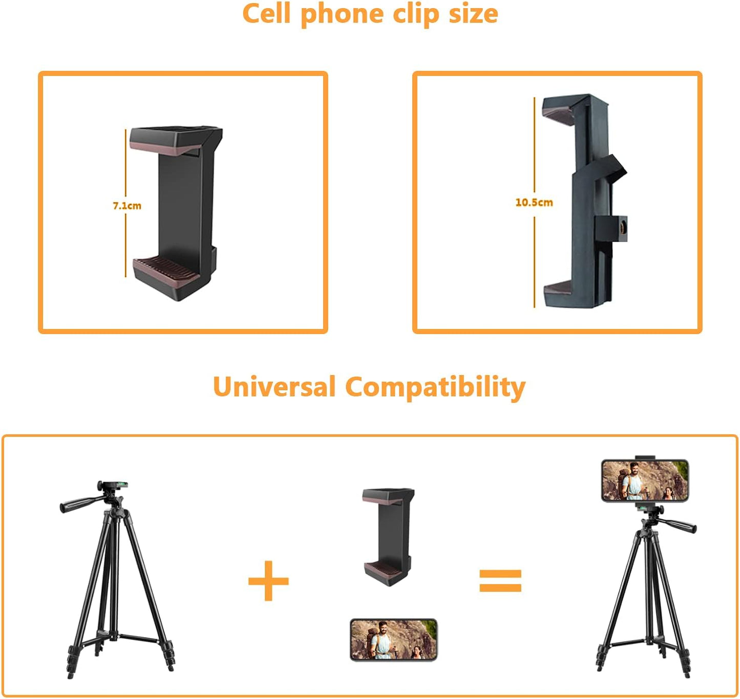 Phone Tripod, LINKCOOL 42 inches Portable Adjustable Cell Phone Tripod Stand with Phone Mount & Wireless Control Remote for iPhone/Android Smartphone - Black