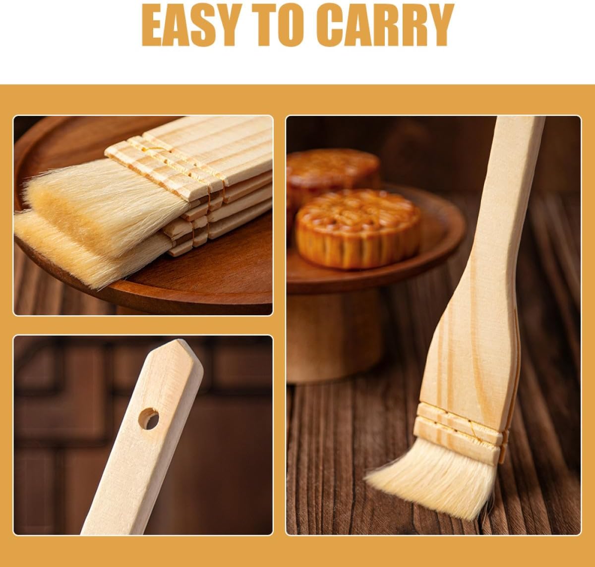 Milisten 2pcs Wool Basting Brush for Barbecue Bbq Sauce and Grill Mari