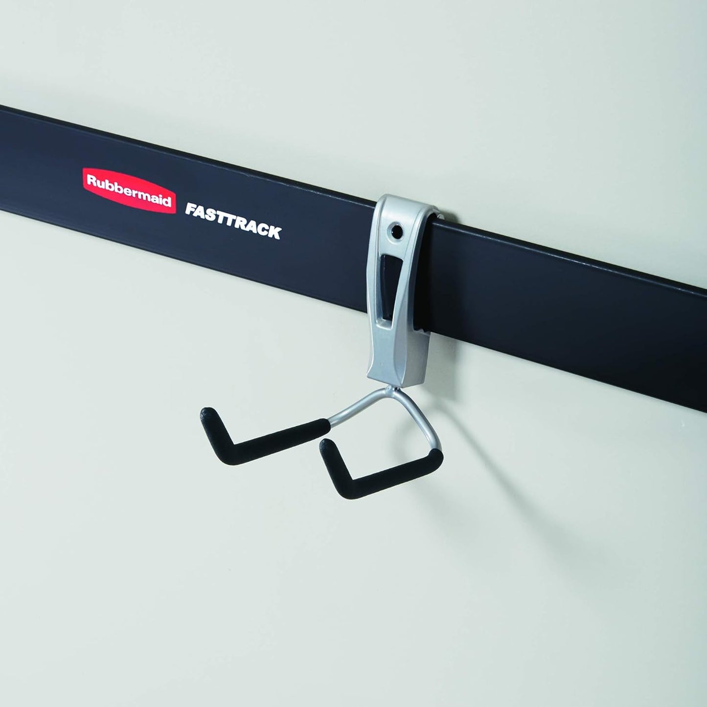 Rubbermaid Fasttrack Wall Mounted Garage Storage Utility Multi Hook for Tools, Chairs, Hose, Equipment, and Other Items, Supports 25 Lbs Each (6 Pack)