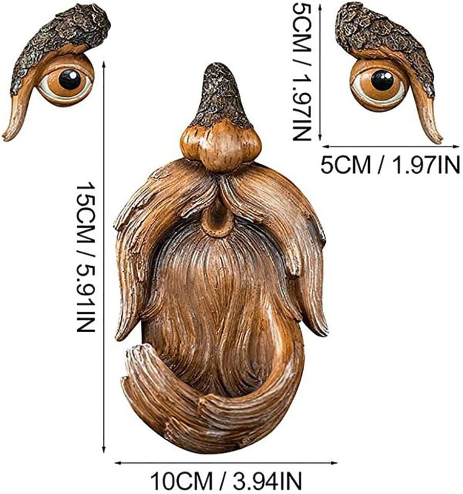 GOLDY&WENDY Tree Face Bird Feeder Resin Yard Art Garden Tree Faces Ornament Decoration Outdoor
