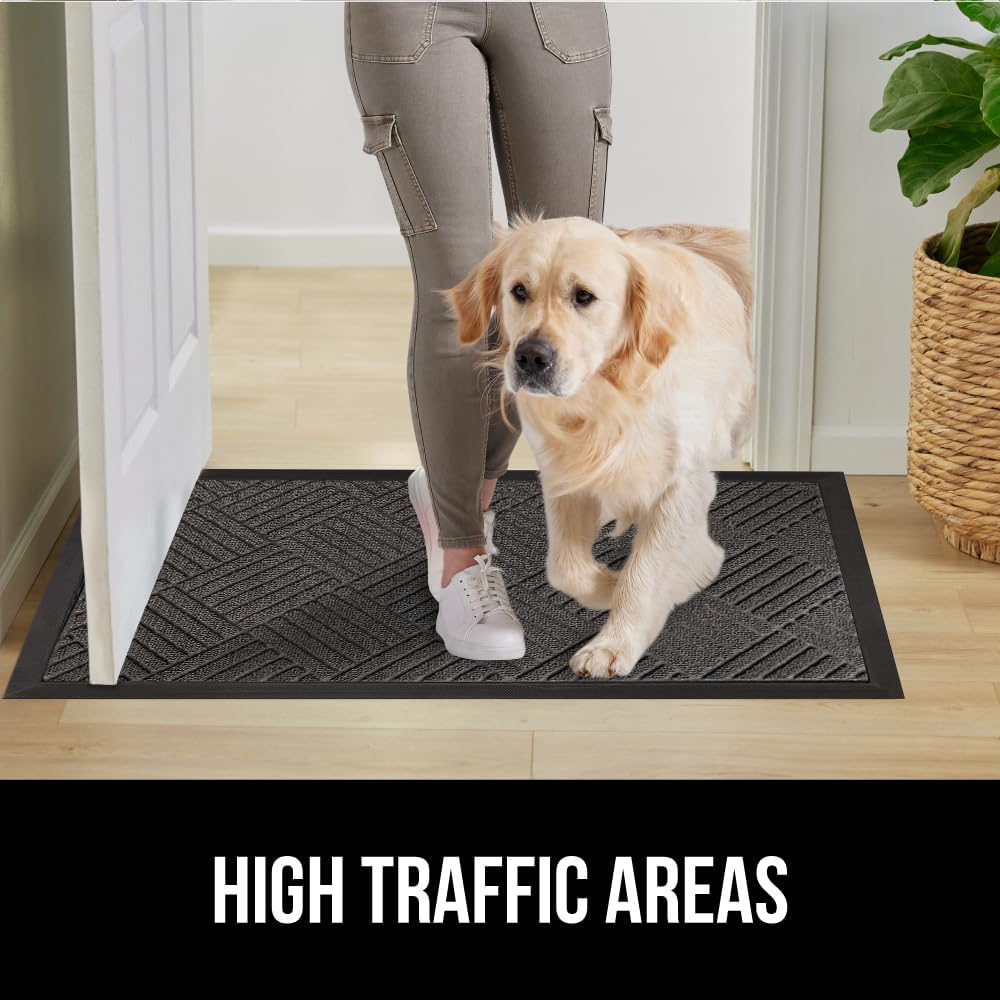 GORILLA GRIP 100% Waterproof All-Season WeatherMAX Doormat US Designed