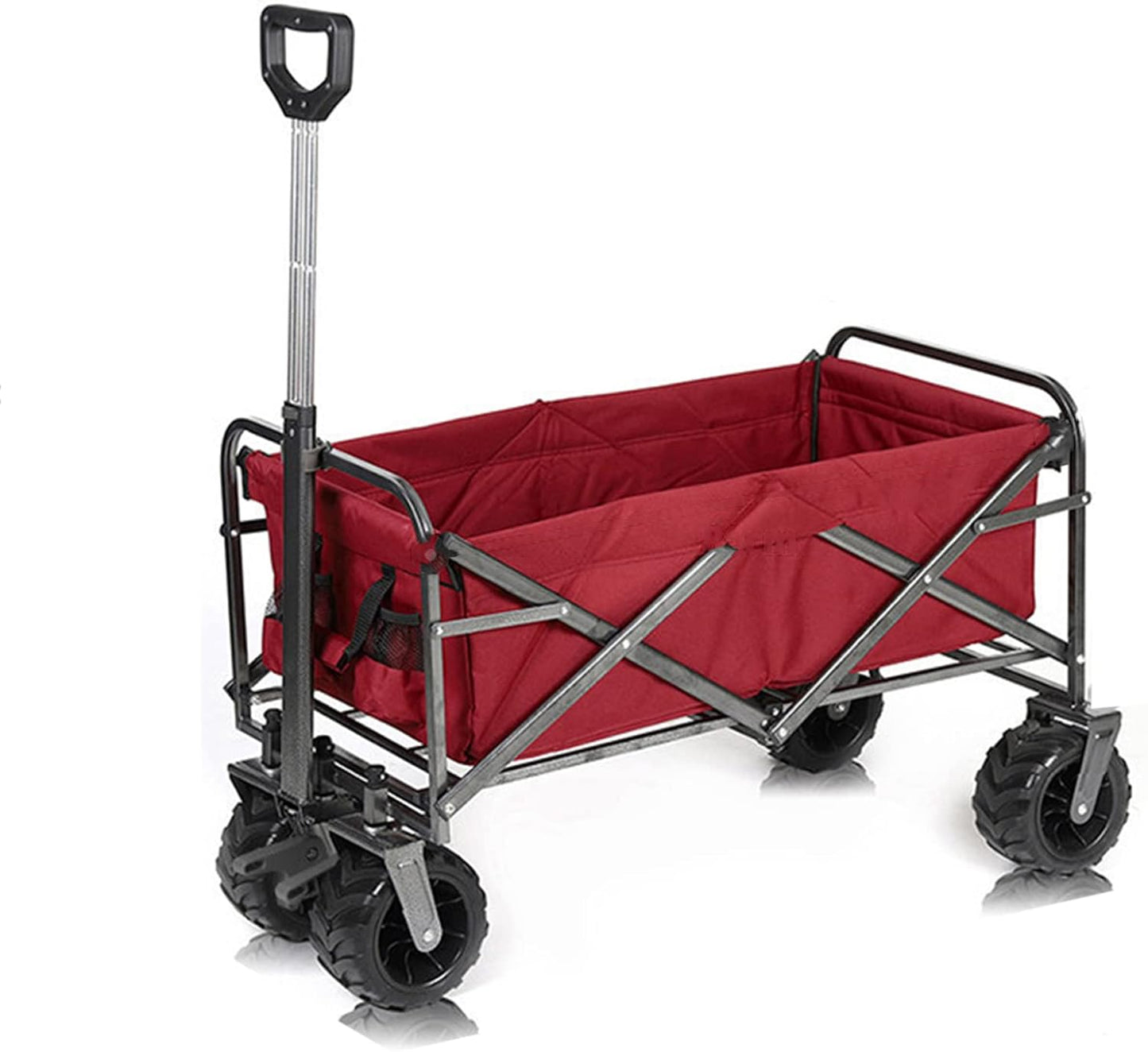 Heavy Duty Collapsible Folding Wagon Cart - All-Terrain Beach & Garden