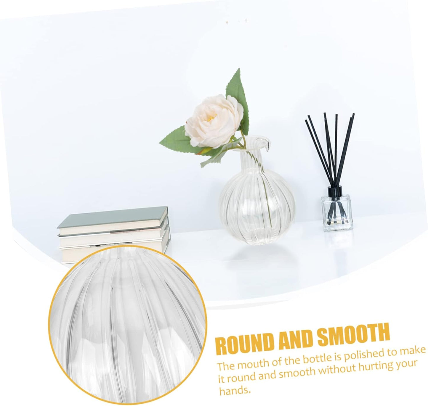 PRETYZOOM Large Glass Vase for Centerpieces Decorative Flower Pot Vase Fillers for Home Glass Planter