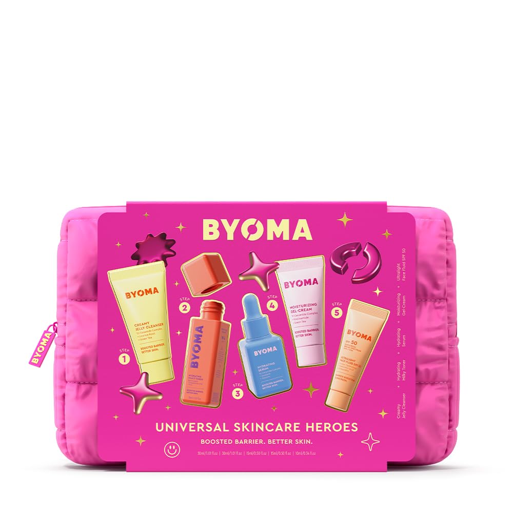 BYOMA Universal Skincare Heroes (5-Piece Kit) - Skincare Gift Set with