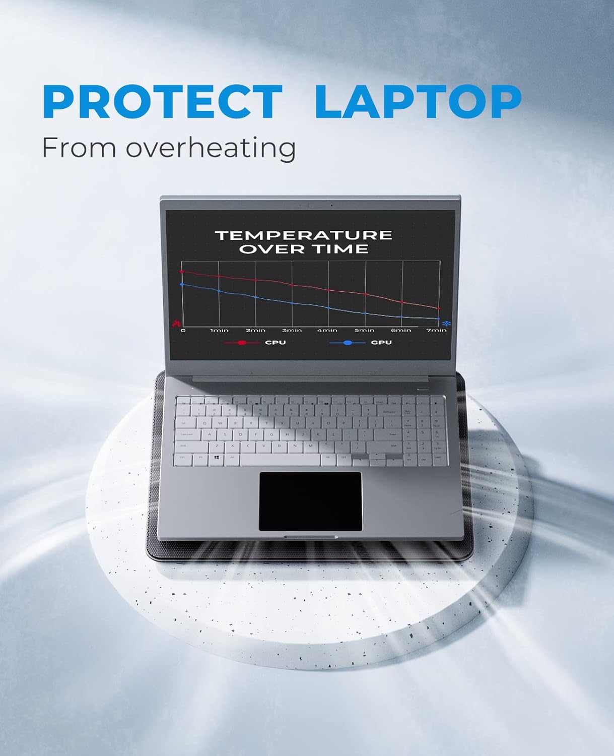 havit HV-F2056 15.6"-17" Laptop Cooler Cooling Pad - Slim Portable USB