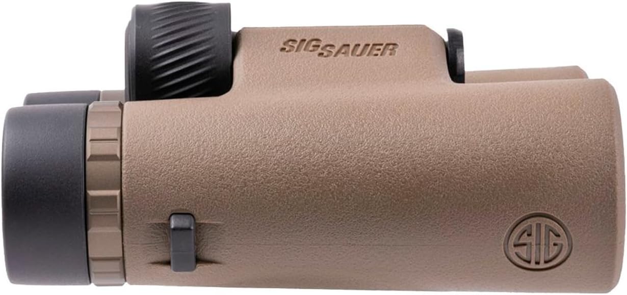 SIG SAUER Canyon HD Durable Fogproof Waterproof IPX-7 Rated Tripod-Adaptable Hunting Binoculars with Multicoated Lenses, Harness Strap, Covers & Case Included, Flat Dark Earth - 10x42mm