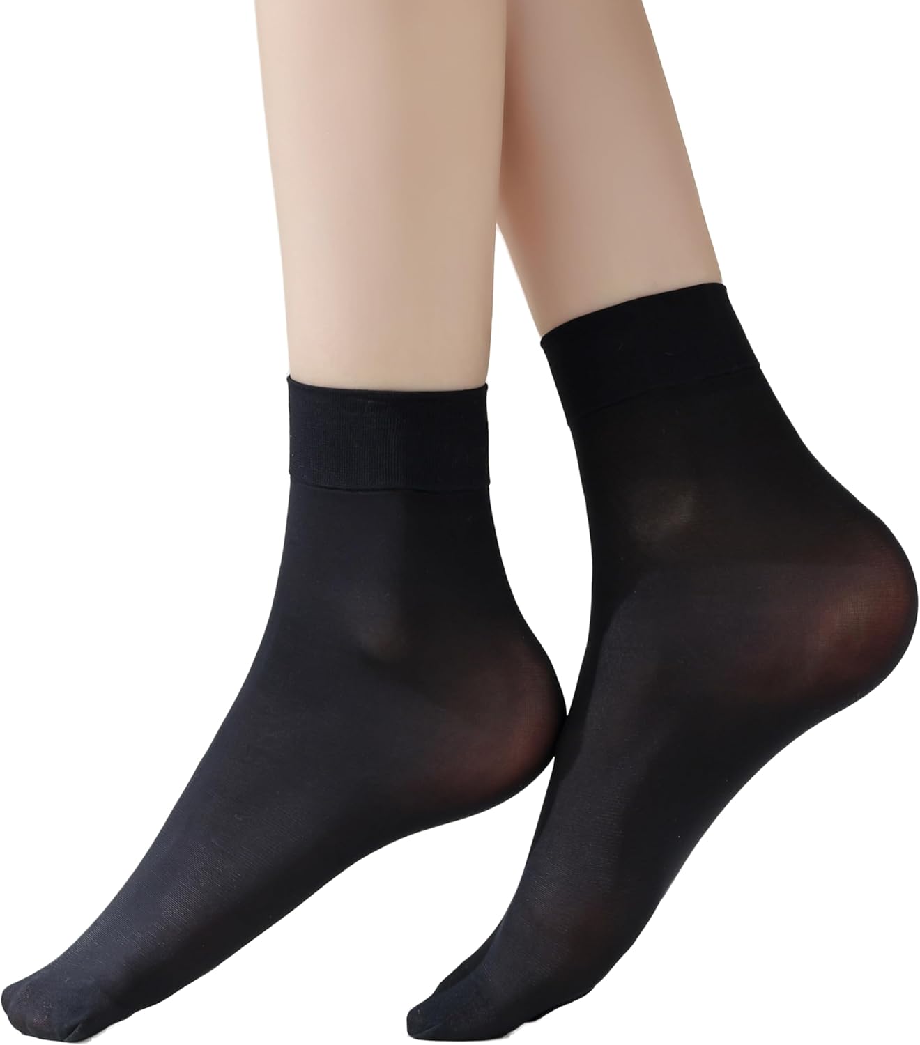 Women's 10-24 Pairs (in Gift Box) Ankle High Sheer Nylon Socks Soft Ti