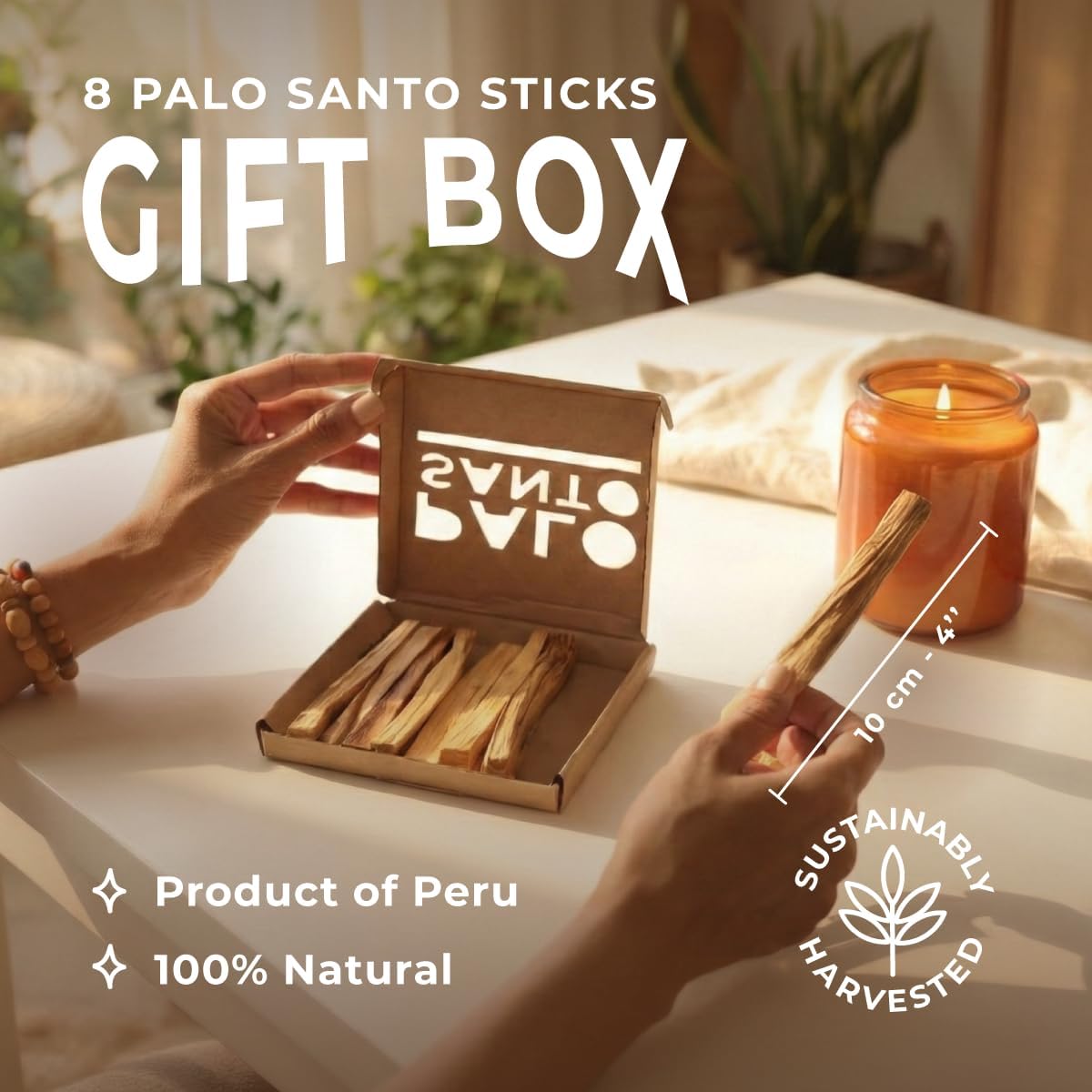 Palo Santo Premium Sticks (8) Smudging Incense Certified Pure Ethicall