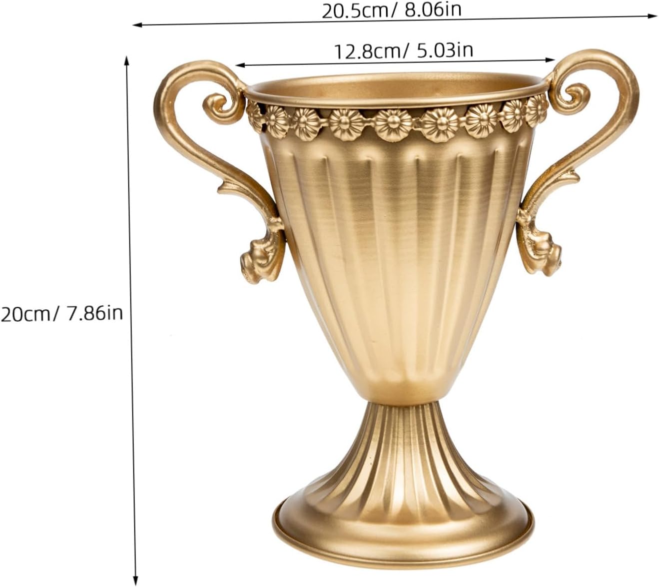 BESTOYARD Vintage Iron Flower Pot Retro Style Vase for Wedding Decor D