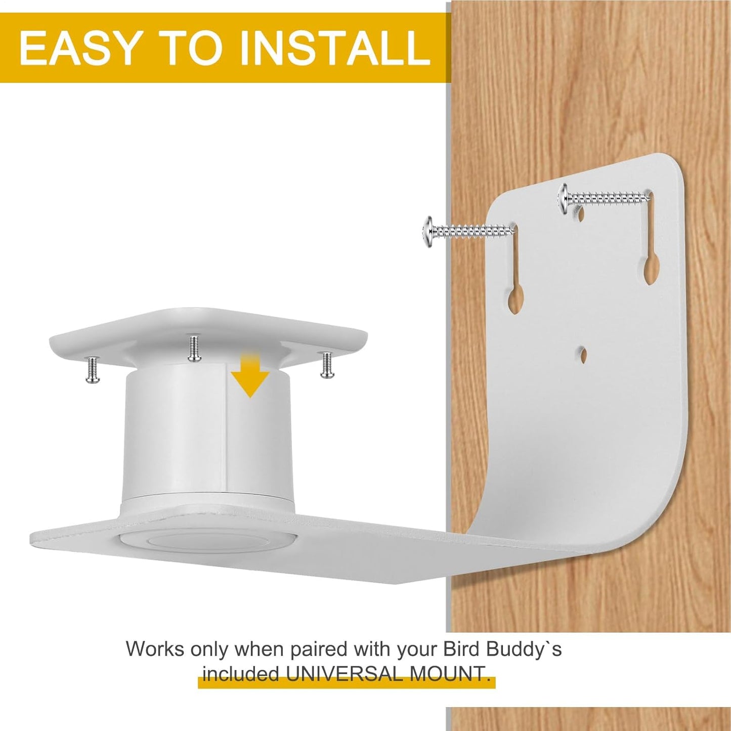 Outside Bird Feeder Stand | Sun Protection Easy Installation | Small Wild Bird Food Feeder Support Stand | for Finches Robins Sparrows Patio Backyard Balcony Terrace Window