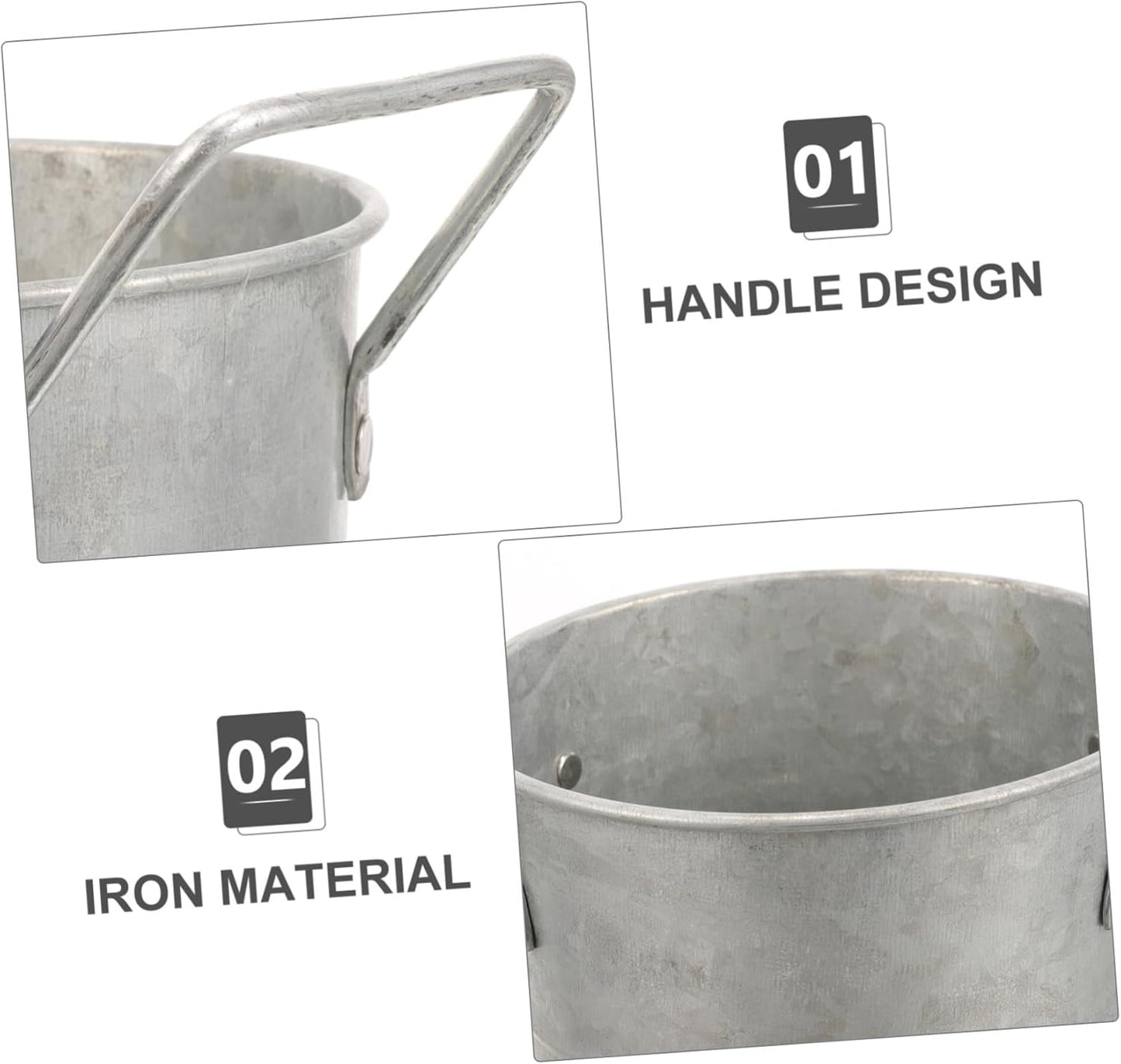 BESTOYARD DIY Creative Flower Pot Iron Planter Desktop Flower Bucket V