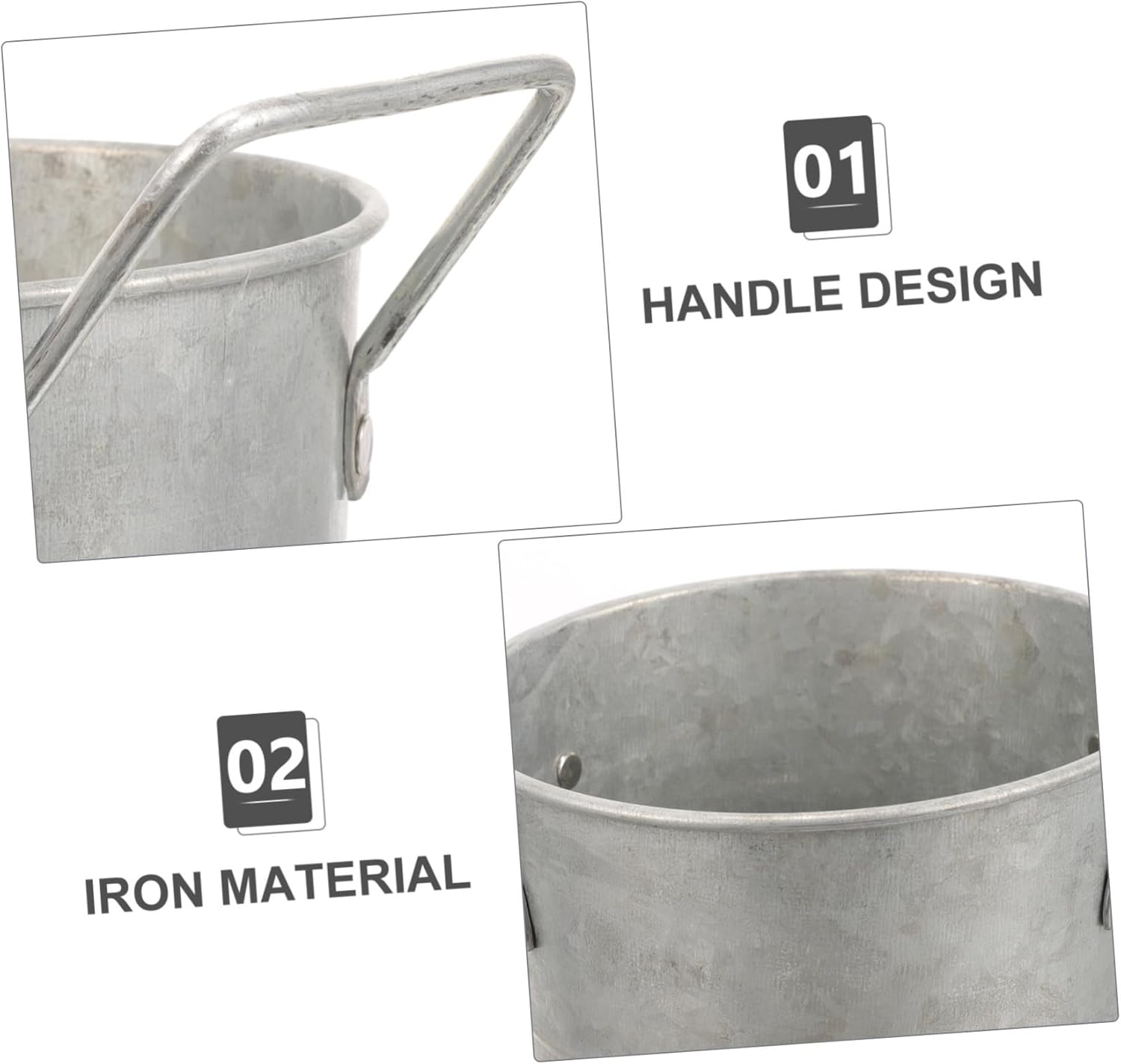 BESTOYARD DIY Creative Flower Pot Iron Planter Desktop Flower Bucket V