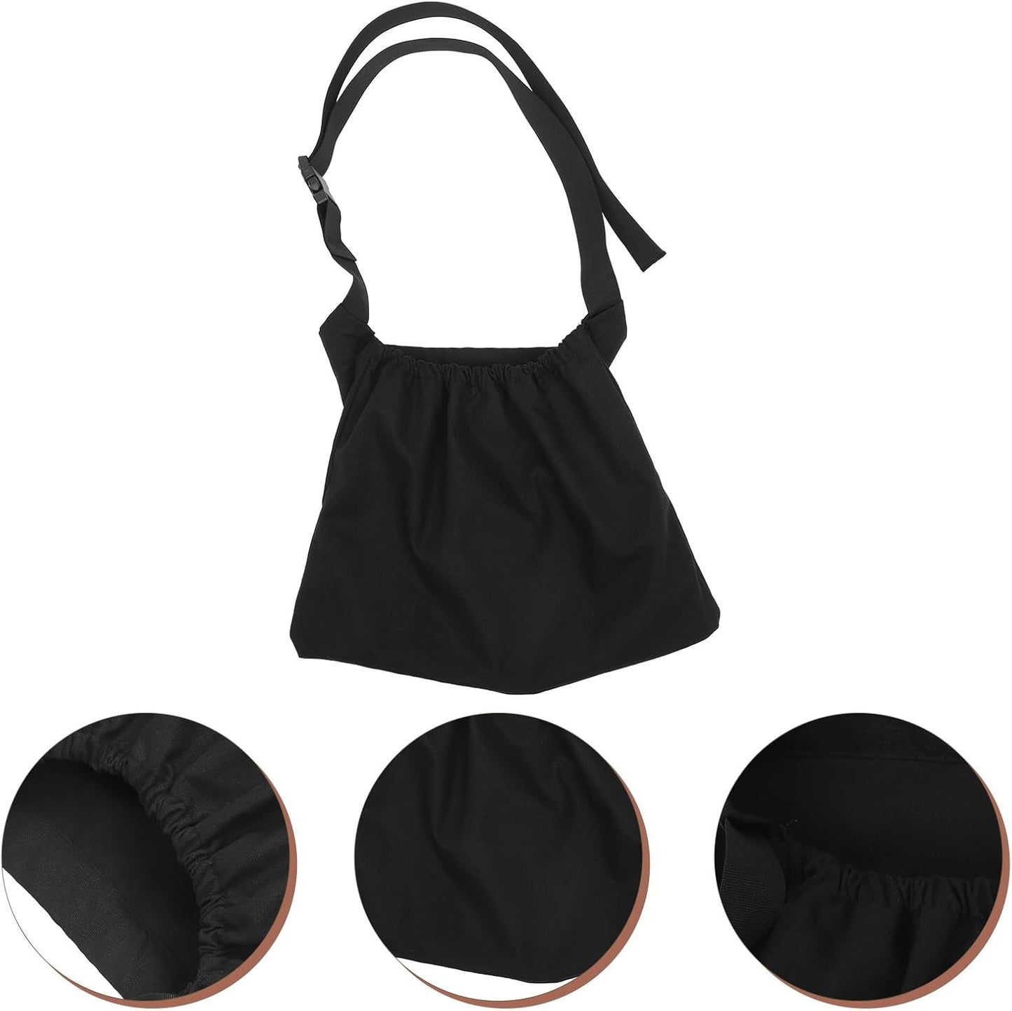 Milisten Fruit and Vegetable Picking Apron Garden Harvesting Bag Outdoor Multipurpose Fruit Pouch with Waist Strap for Orchard and Farm Use Black