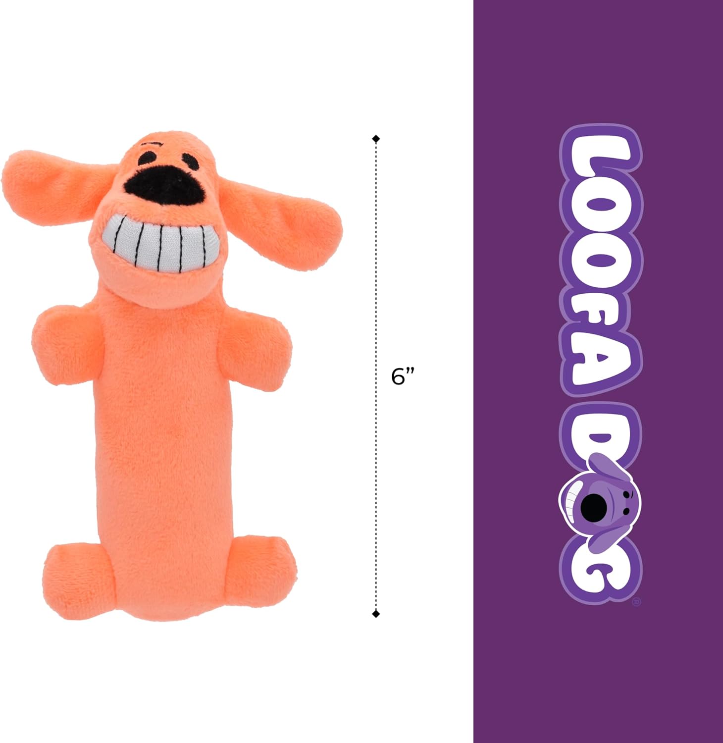 Multipet Original Loofa Dog Plush Toy - Squeaky Toy for All Dogs - Ext