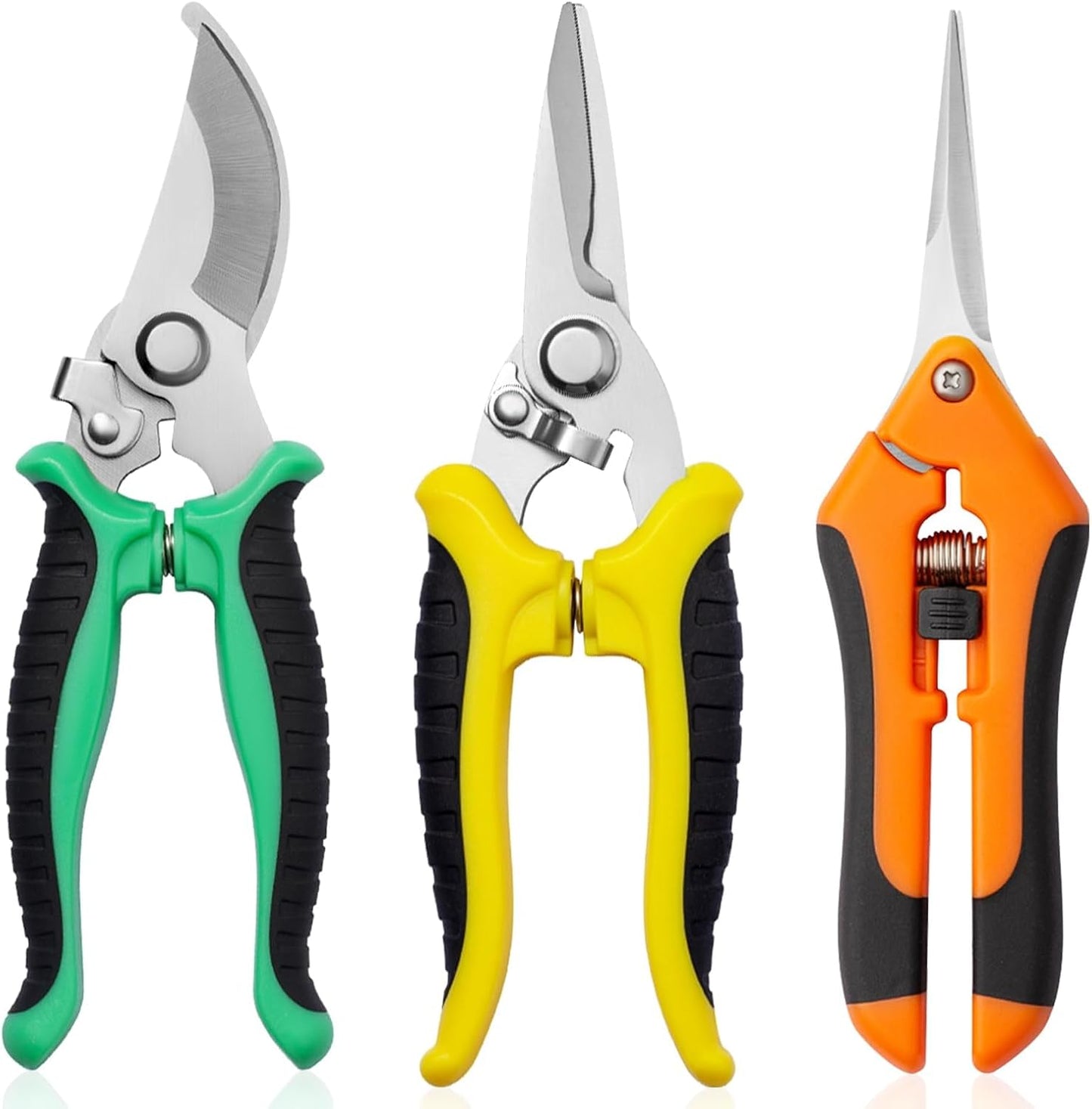 Garden Pruning Shears 3 Pack Gardening Shears Garden Scissors Stainles