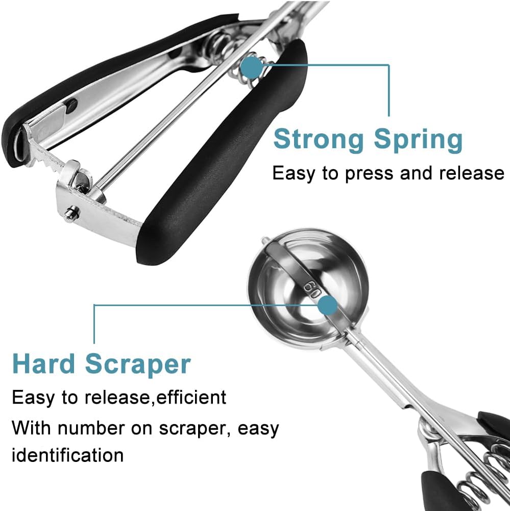 Cookie Scoop Set, Include 1 Tbsp/2 Tbsp/3 Tbsp, Cookie Dough Scoop, Co