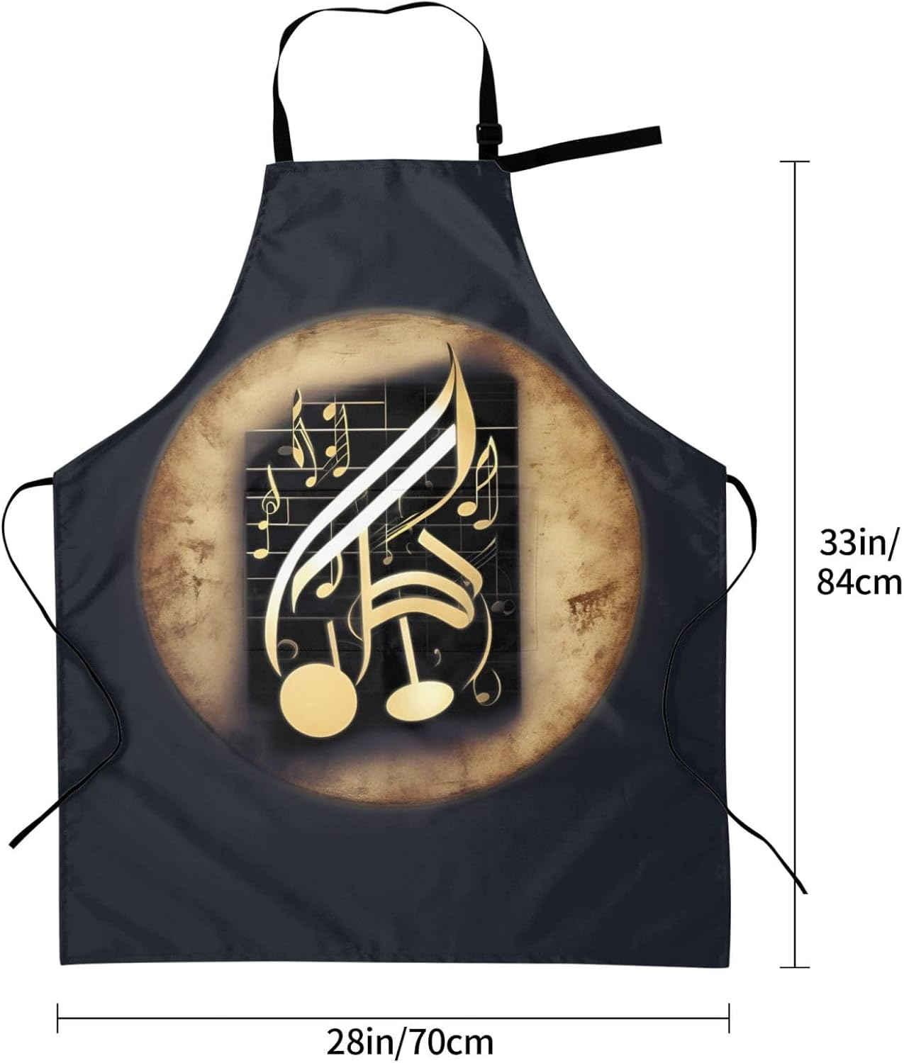 music 1 print Waterproof chef's apron with pocket apron for kitchen cooking baking barbecue and gardening