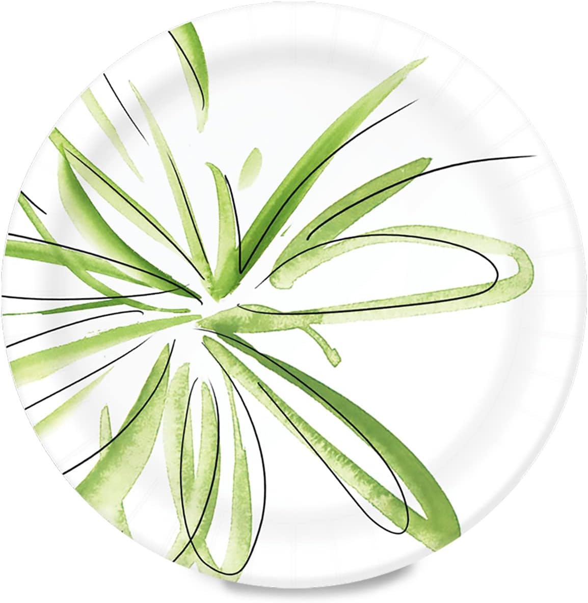 Amazon Basics Everyday Disposable Paper Plates, 10 Inch, Microwave-Safe, Cut Resistant, Soak-Proof, 50 Count