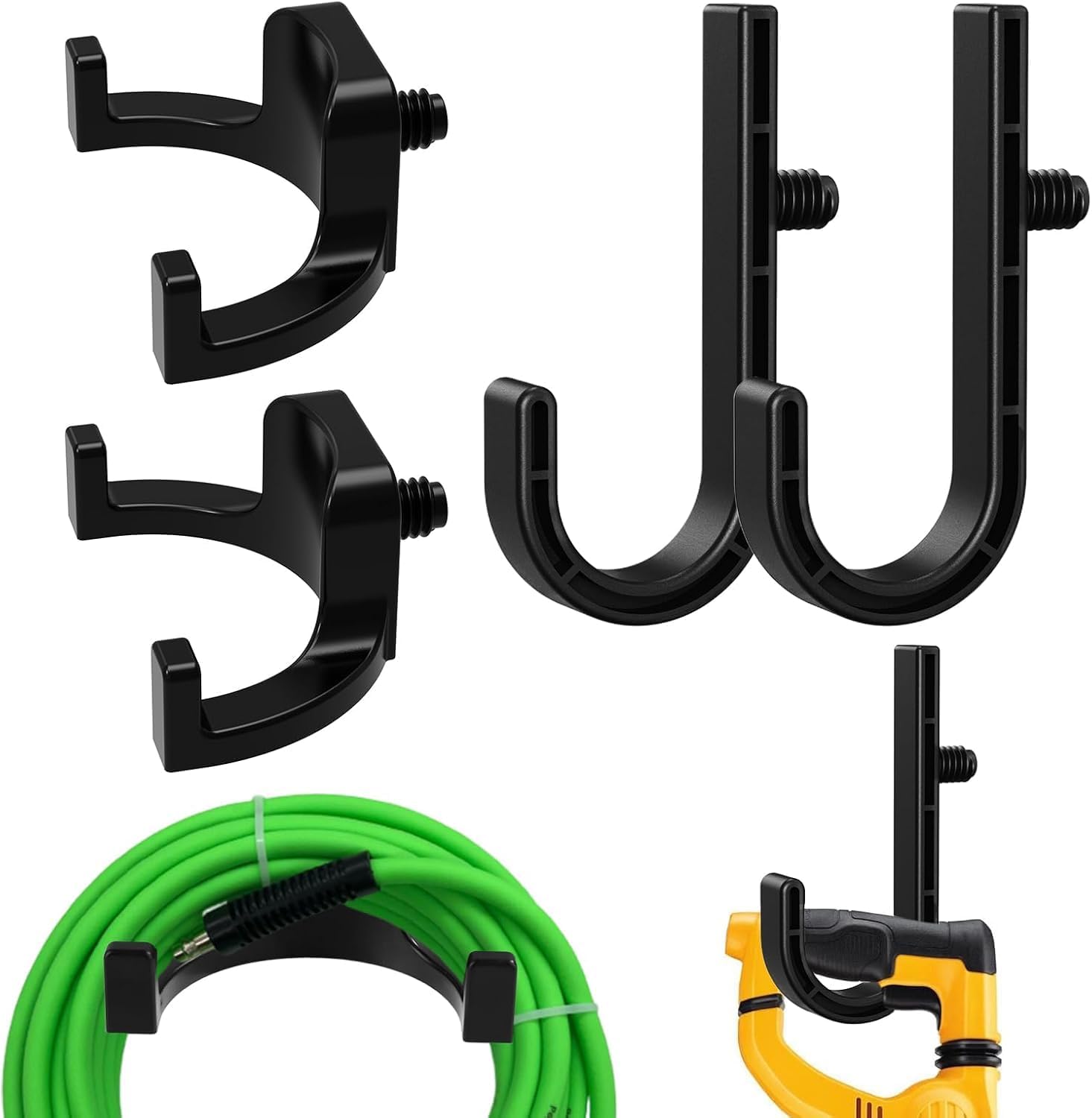 4-Pack Storage Shed Hook Heavy Duty Garden Tool Hangers, J U Shape Sto