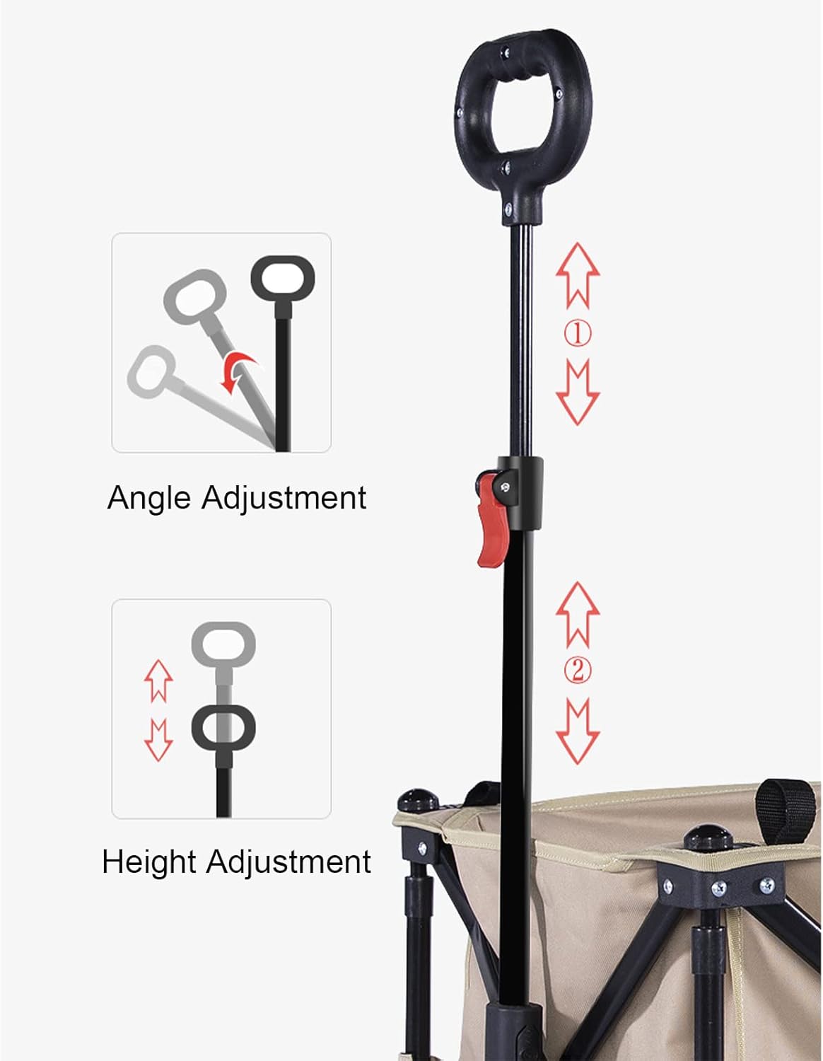 Outdoor Folding Utility Wagon Cart Collapsible Aluminum Alloy Bracket 
