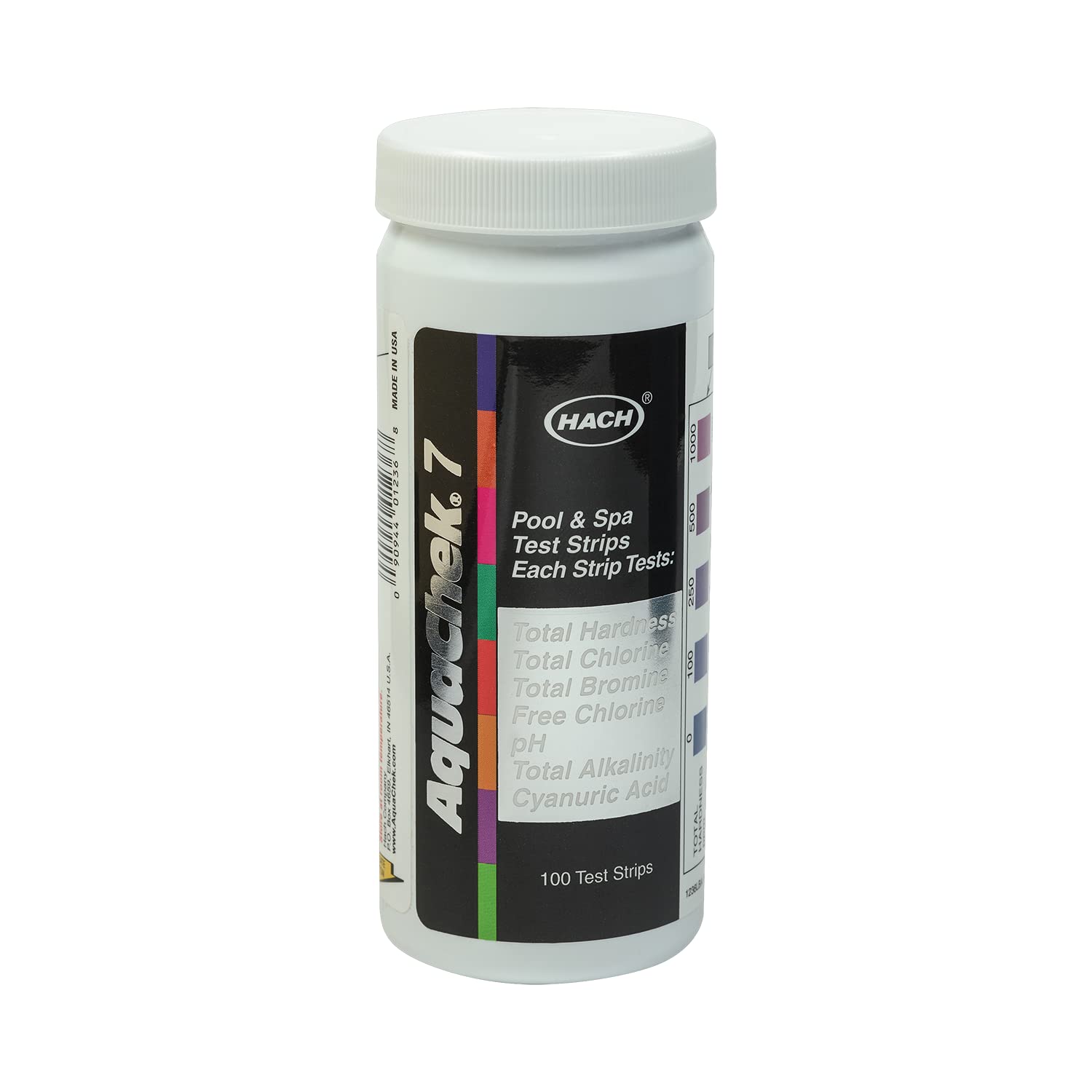 AquaChek 7-Way Pool and Spa Test Strips - Silver Pool Test Strips For 