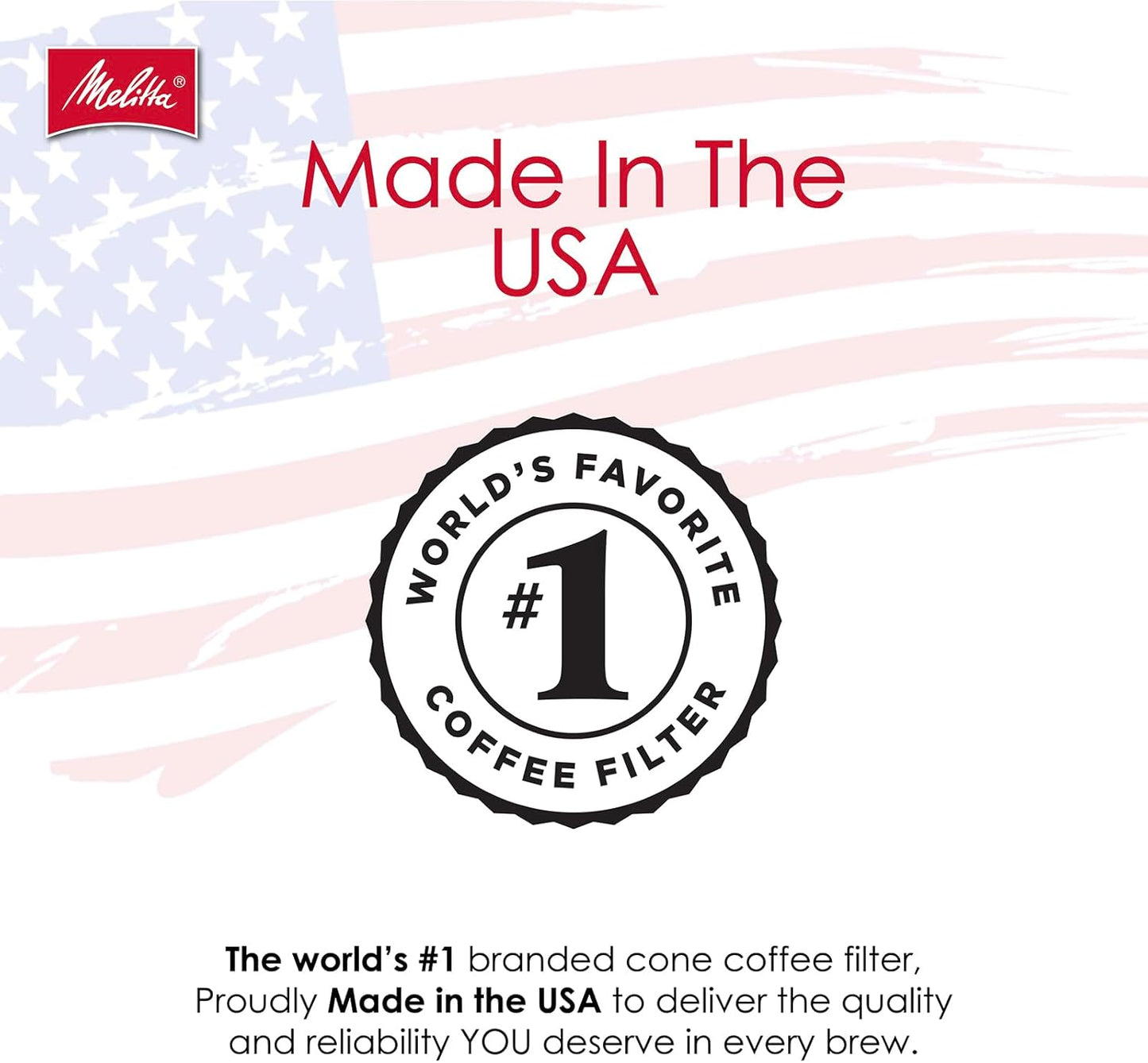 Melitta #4 Cone Coffee Filters, Natural Brown, 100 Count (Pack Of 3), 300 Total Filters - Fits all 8-12 Cup Cone Coffee Makers and Pour-Overs, Compostable, Tear-Resistant