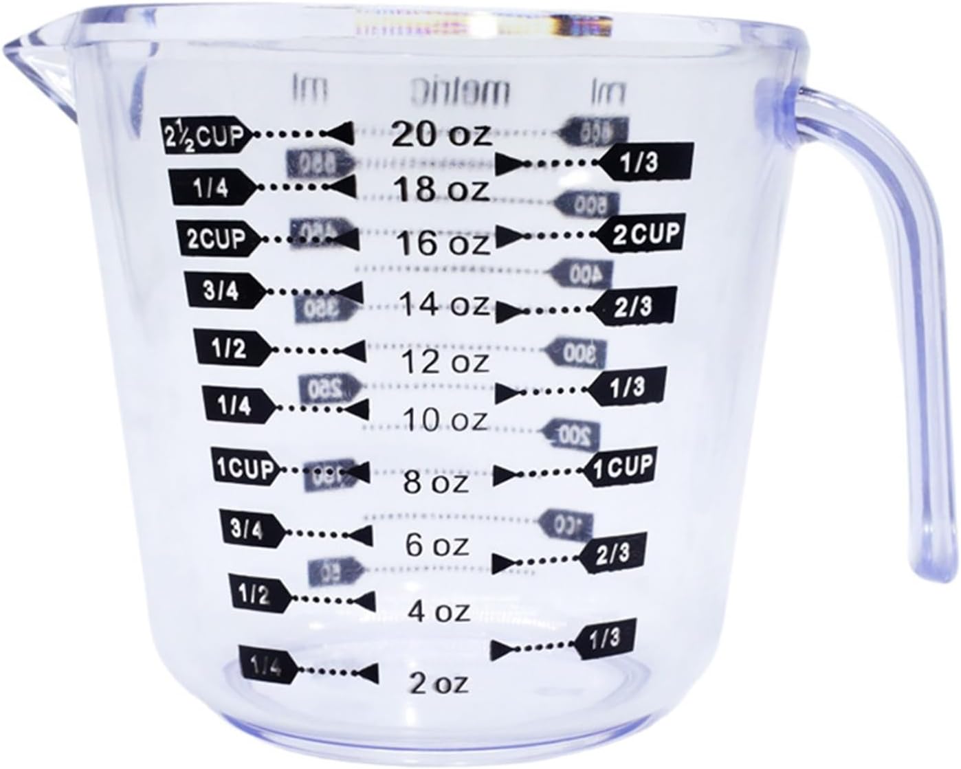 TiaoBug Plastic Liquid Measuring Cups- Baking, Cooking, Mixing & Measuring Cups, Plastic Measure Pitcher for Lawn Care Black One Size