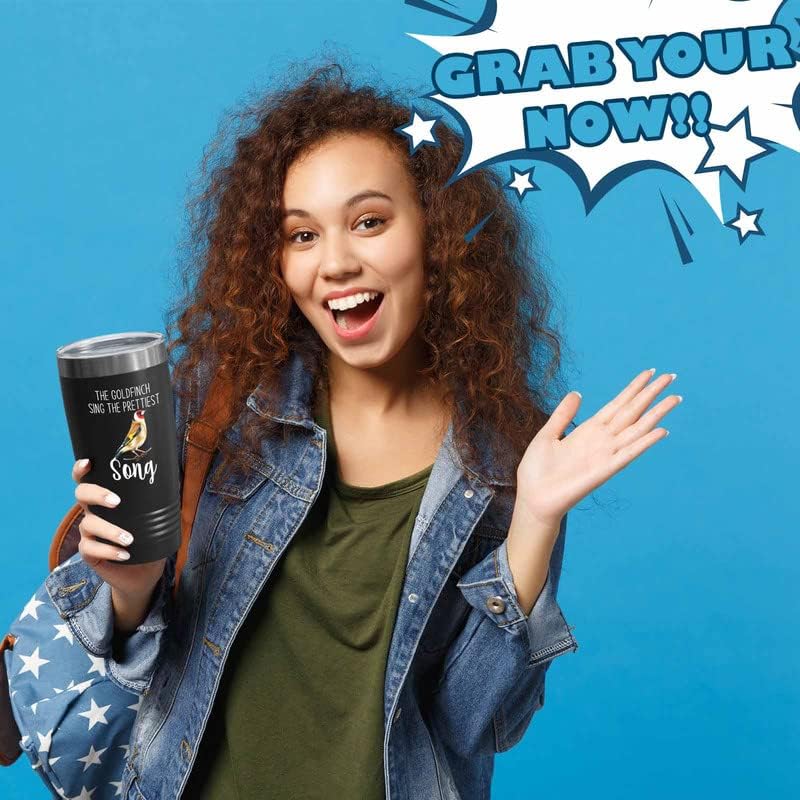 Bird Lover Black Edition Viking Tumbler 20oz - Prettiest Song - Hummin