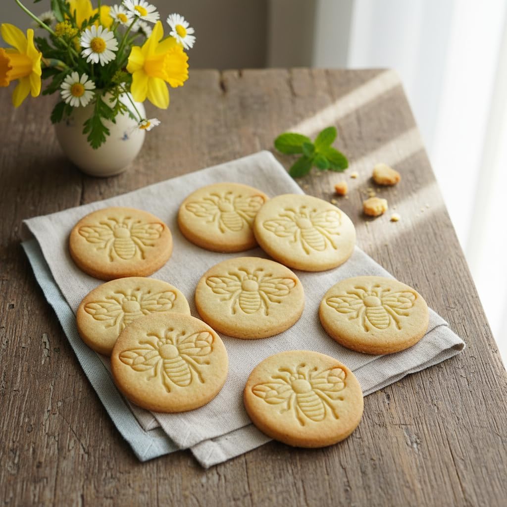 BAKERLOGY Realistic Bee Mini Cookie Cutter & Stamp – Botanical Baking 
