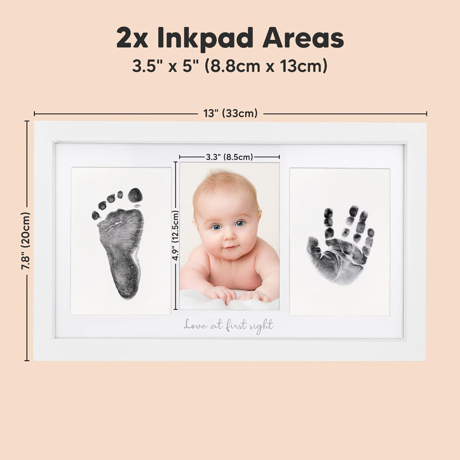 Inkless Hand and Footprint Kit, Boy, Girl, Newborn Keepsake - No Mess 