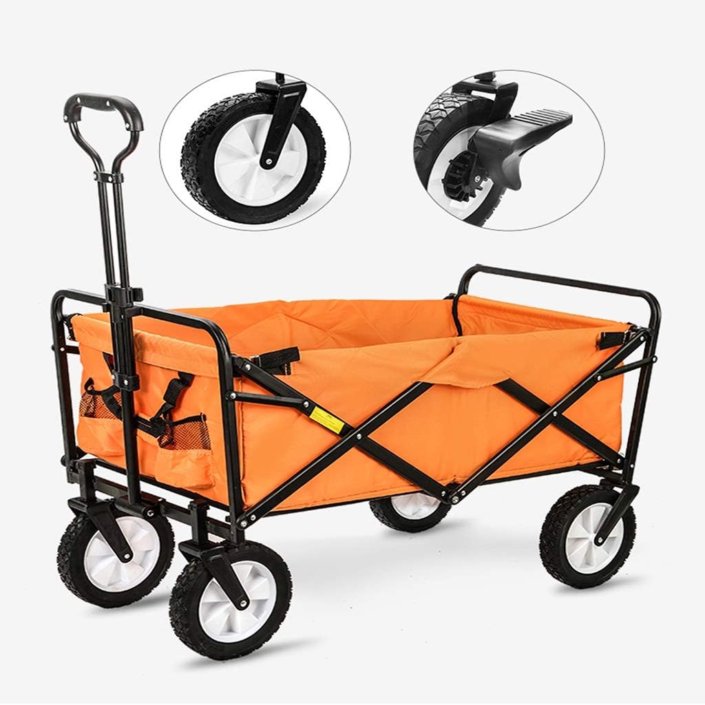 Hand Trucks,Foldiportable Outdoor Grocery Four-Wheel Trolley Cart, Multi-Function Campifishitrailer, Household Portable Supermarket Trolleys/I/a