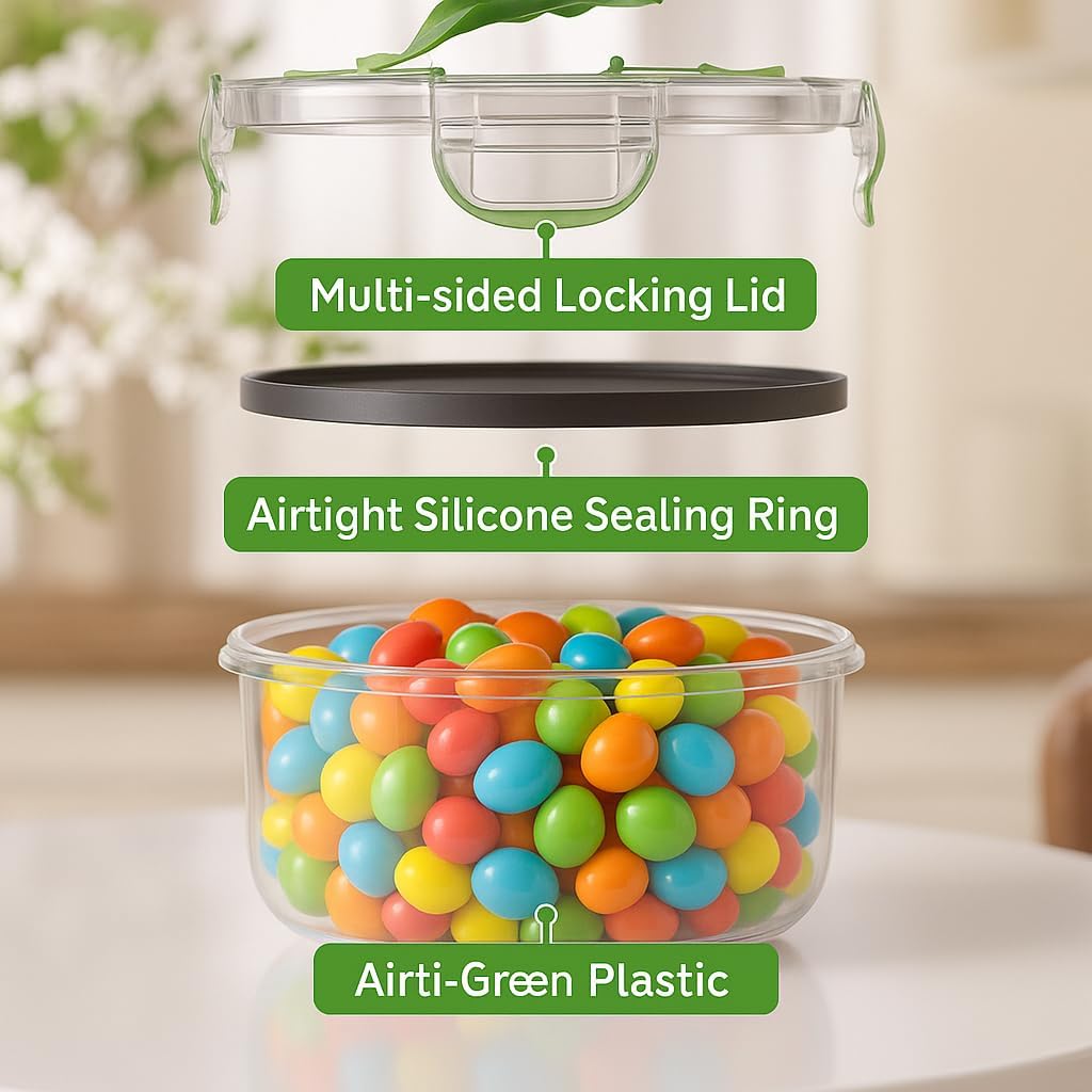 RockBerry 50 Pcs Large Food Storage Containers with Lids Airtight-85 O