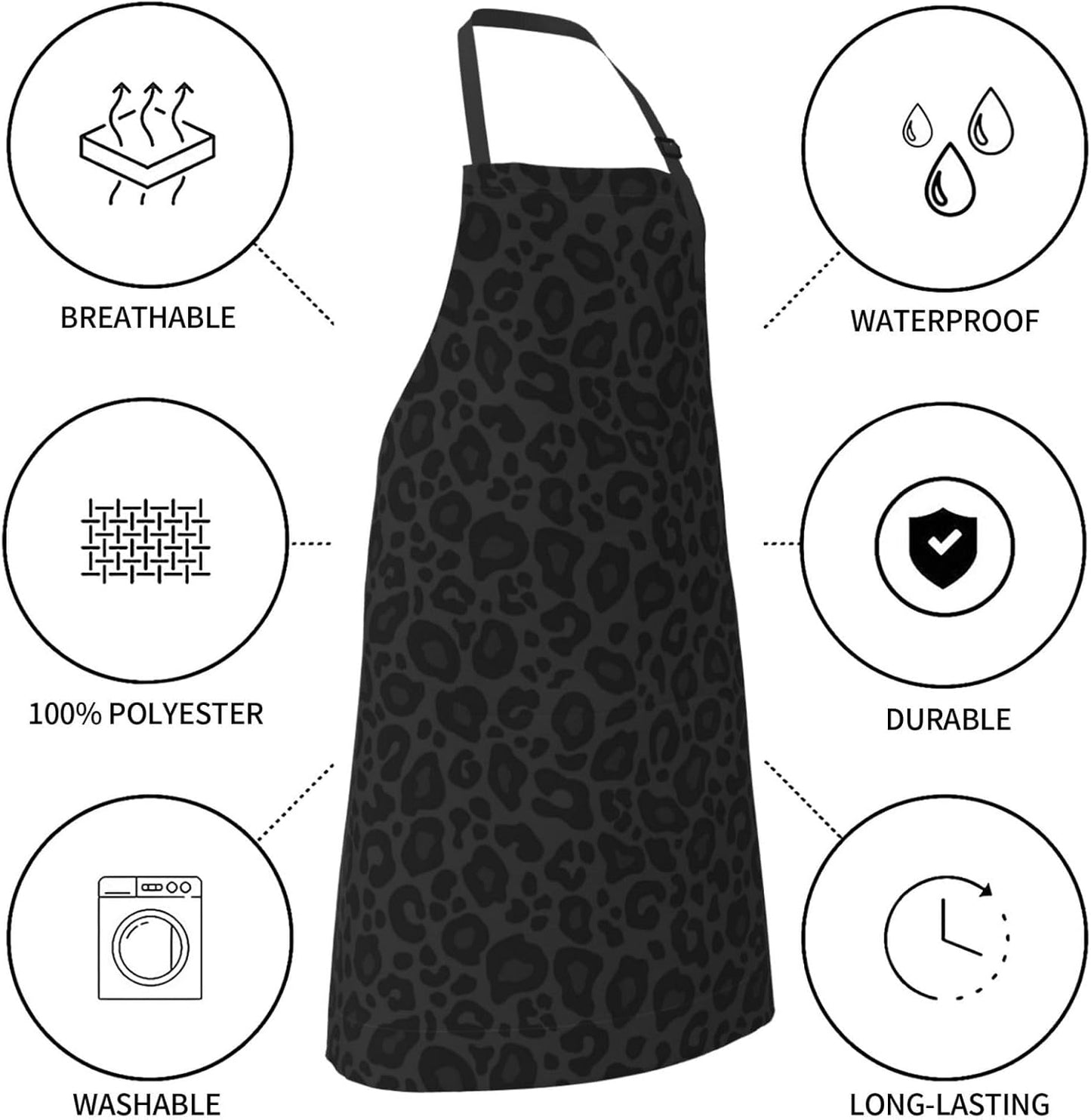 Perinsto Waterproof Apron With 2 Pockets Kitchen Chef Aprons Bibs For 